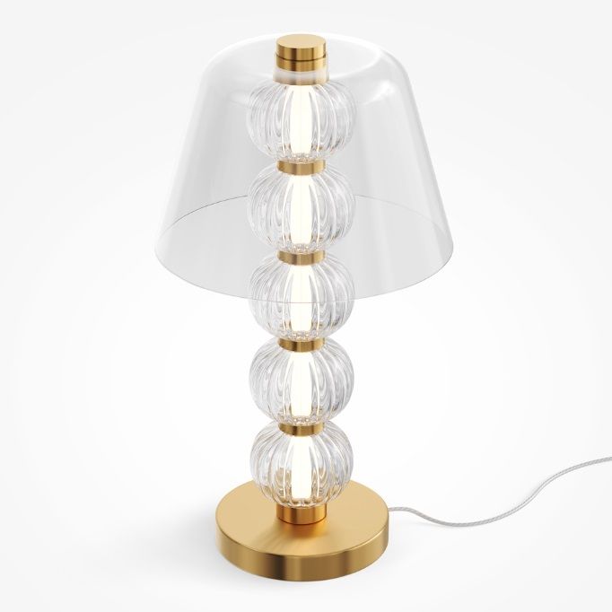Lampa stołowa kryształowa LED Amulet w stylu art deco