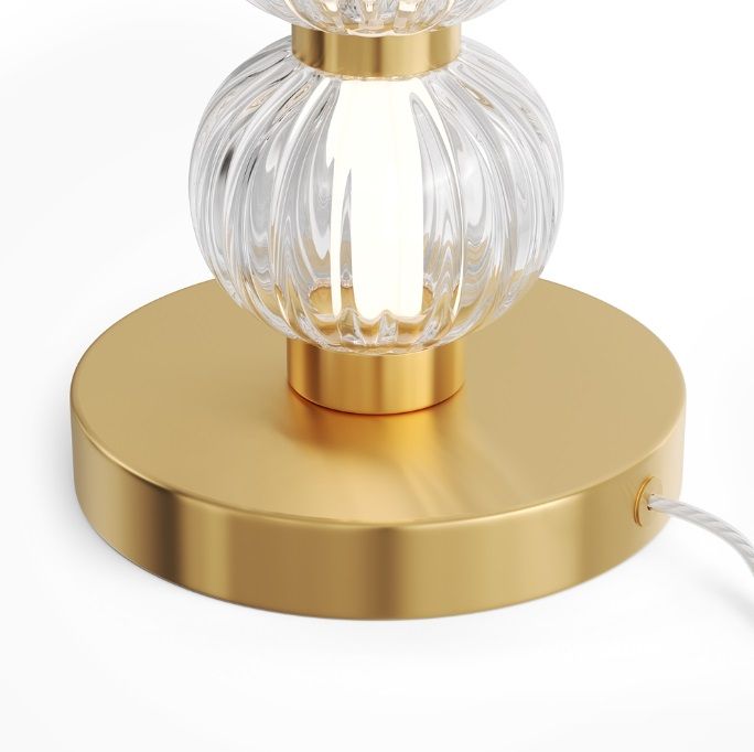 Lampa stołowa kryształowa LED Amulet w stylu art deco