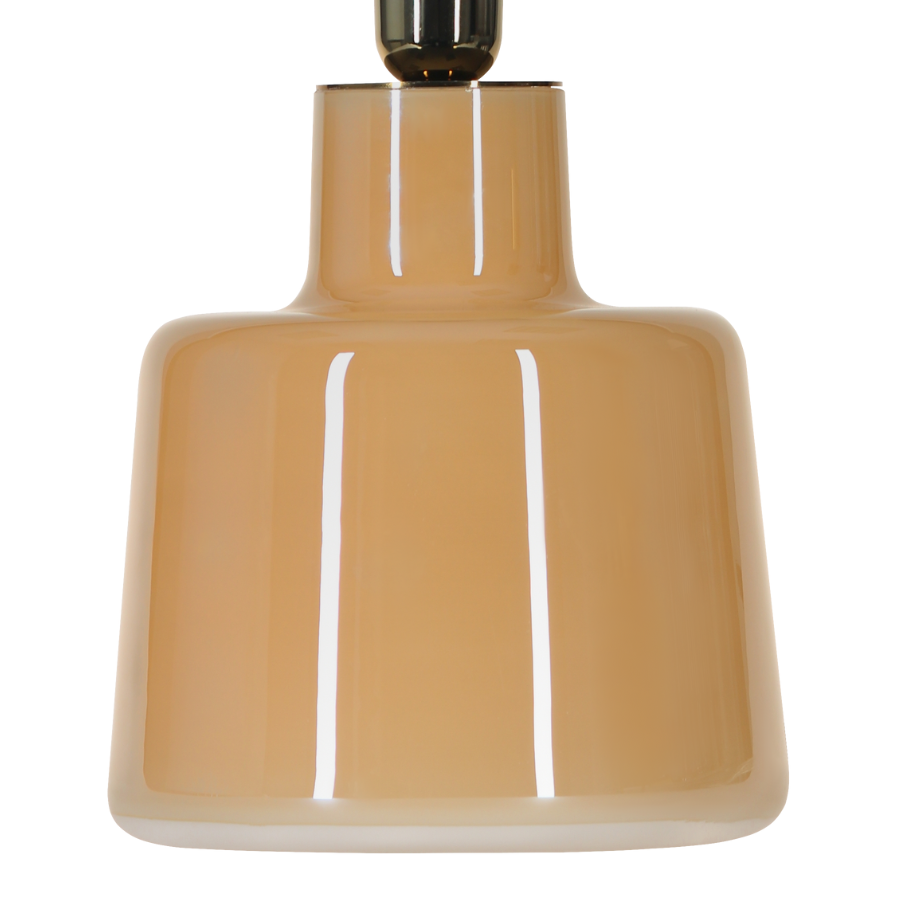 Lampa stołowa Santana Amber 4concepts z białym abażurem i bursztynowym szkłem