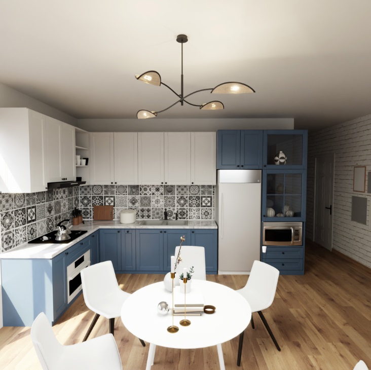 Lampa sufitowa boho Lotus 4 z rattanowymi kloszami i regulowanymi ramionami