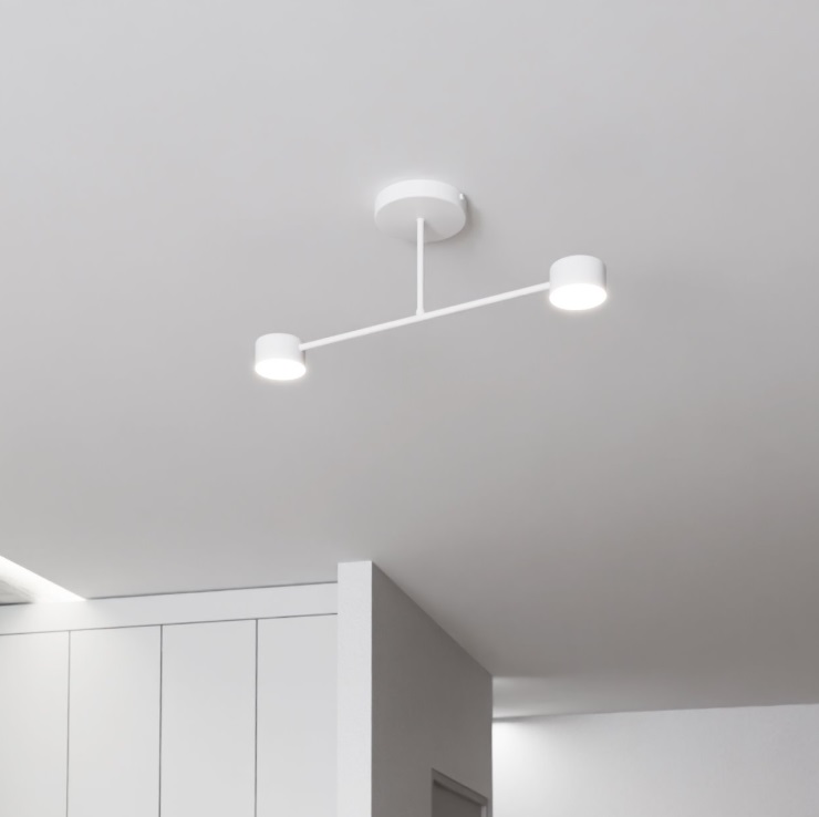Lampa sufitowa Halo 2 GX53 biała – minimalistyczna i kierunkowa