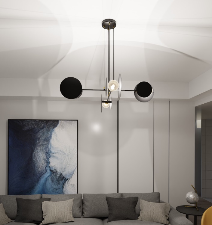 Lampa sufitowa Idea czarna z regulacją i 4 źródłami E27