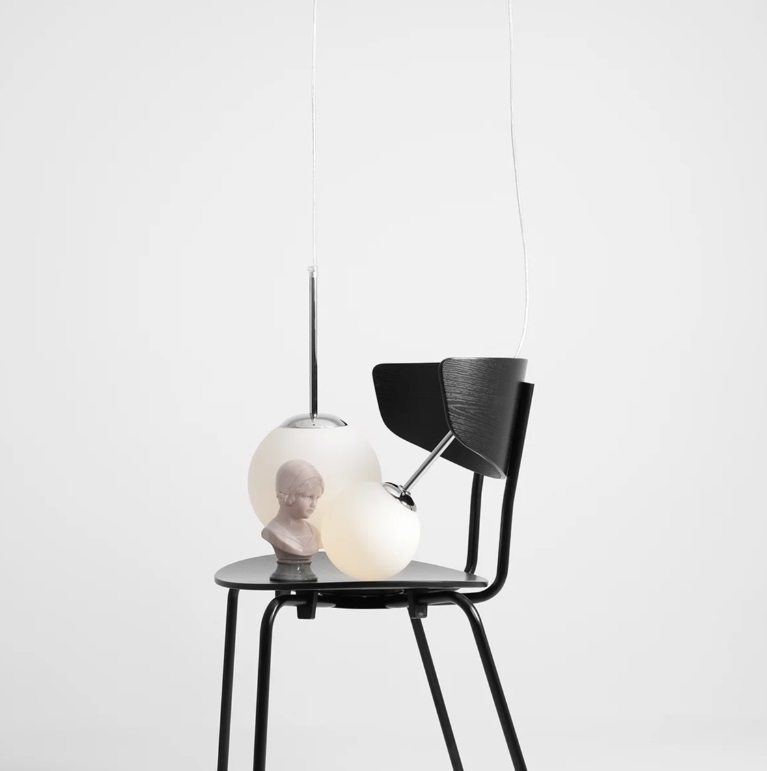 Lampa wisząca Bosso XS 20 cm chrom – mleczne szkło E14 IP20