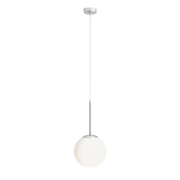 Lampa wisząca Bosso XS 20 cm chrom – mleczne szkło E14 IP20