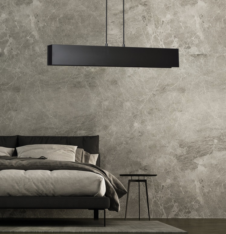 Lampa wisząca Gentor 3 czarna – liniowa oprawa nad stół z 3 źródłami E27