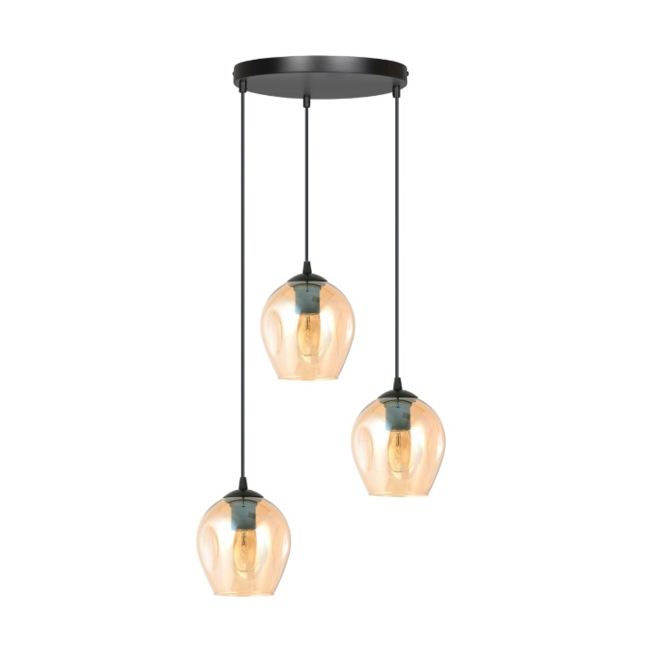 Lampa wisząca Istar Premium 3 z beżowymi szklanymi kloszami E27