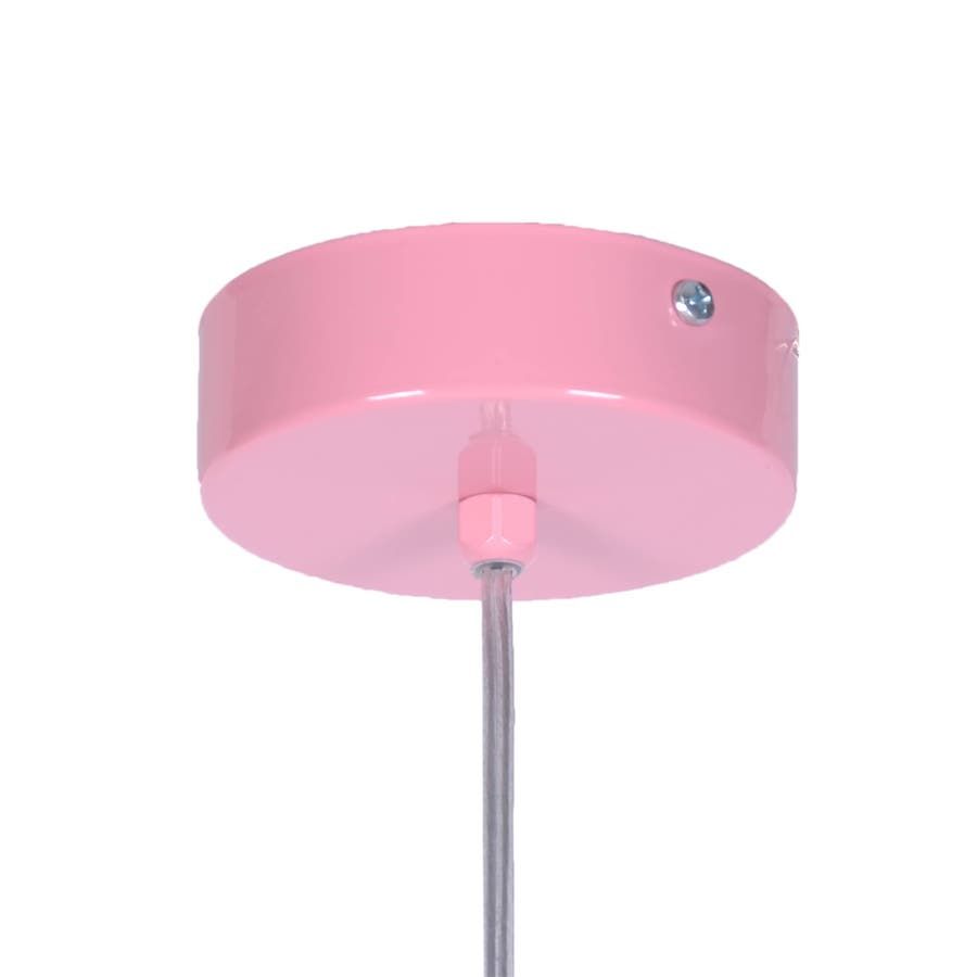 Lampa wisząca Kapelusz różowy ażurowy klosz E27 60W IP20