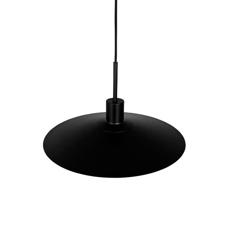 Lampa wisząca Kay 30 w stylu skandynawskim – czarny klosz z białym wnętrzem E27