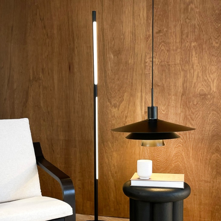 Lampa wisząca Kay 50 czarna – minimalistyczny design japandi z kloszami 50 cm