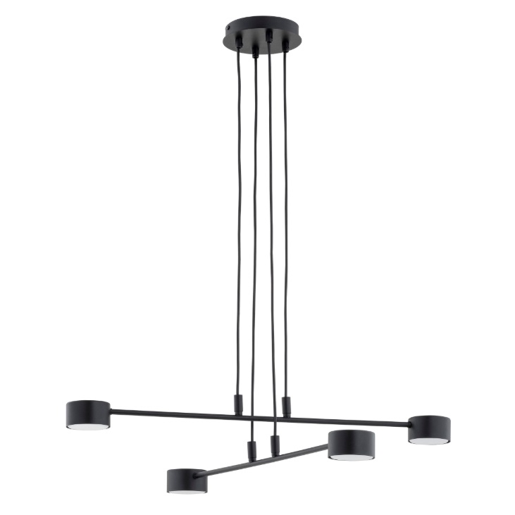 Lampa wisząca Modus 4 czarna z 4 punktami światła GX53