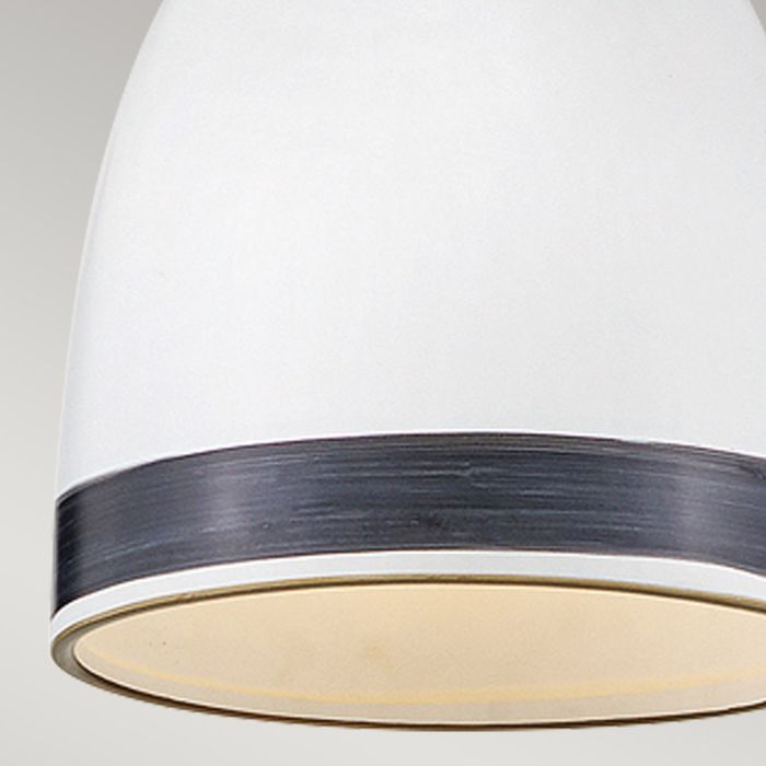 Lampa wisząca Nash biała – ceramiczny klosz, sznur z juty, wykończenie w szczotkowanym mosiądzu, E27 60W IP20