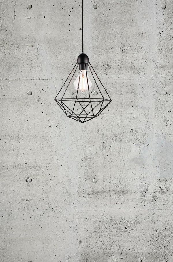 Lampa wisząca Nordlux Tees czarna metalowa z ażurowym kloszem E27
