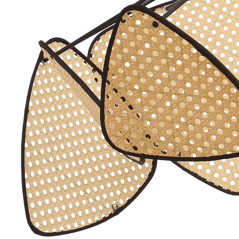 Lampa wisząca rattanowa Natura – boho żyrandol z regulacją wysokości E27 IP20