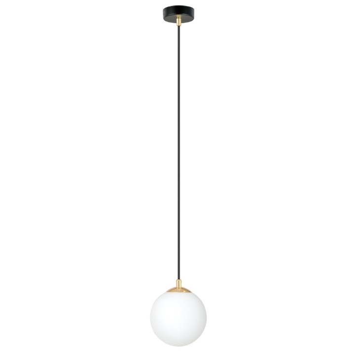 Lampa wisząca Royal czarno-złota z kloszem E14 IP20 – eleganckie oświetlenie nad stół