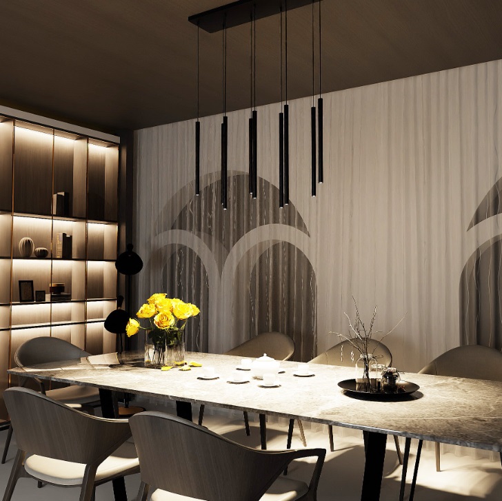 Lampa wisząca Selter 9 z czarnymi tubami G9 – nowoczesne oświetlenie nad stół