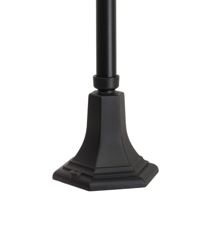 Latarnia ogrodowa czarna z kloszem Kula i metalowym koszykiem IP43 152 cm