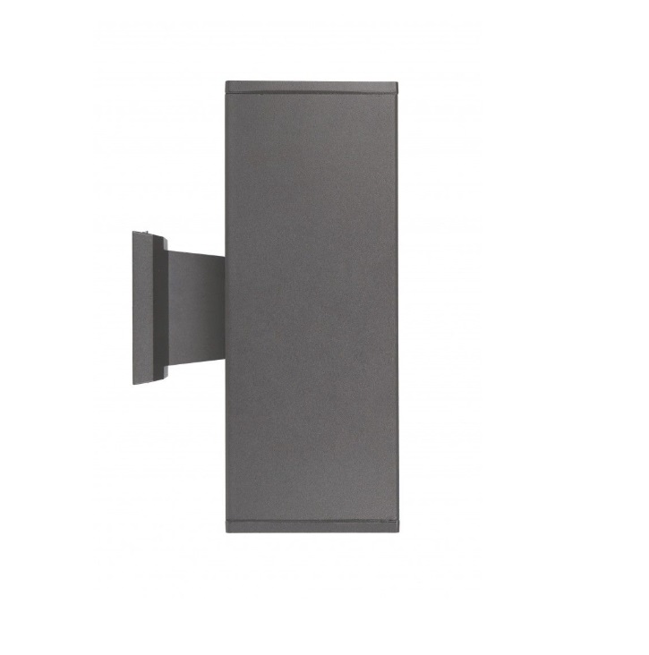 Nowoczesny kinkiet zewnętrzny Adela 2 IP54 E27 dwukierunkowy antracyt