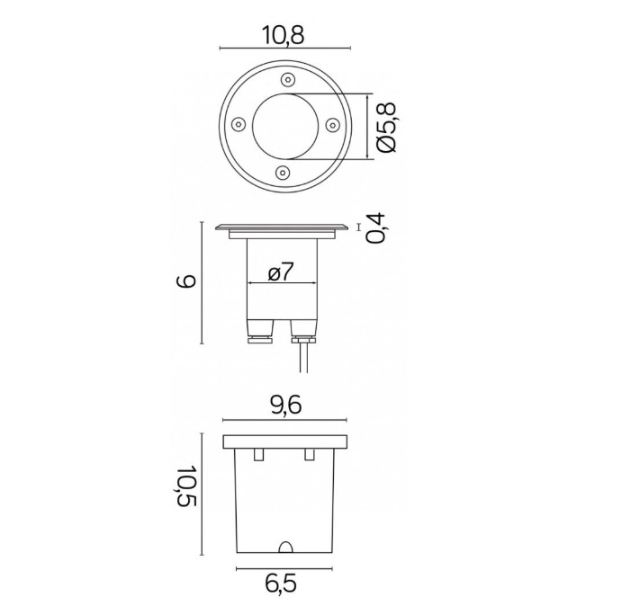 Oprawa dogruntowa LED Leda IP67 1W 3000K – odporna i wodoodporna do kostki brukowej