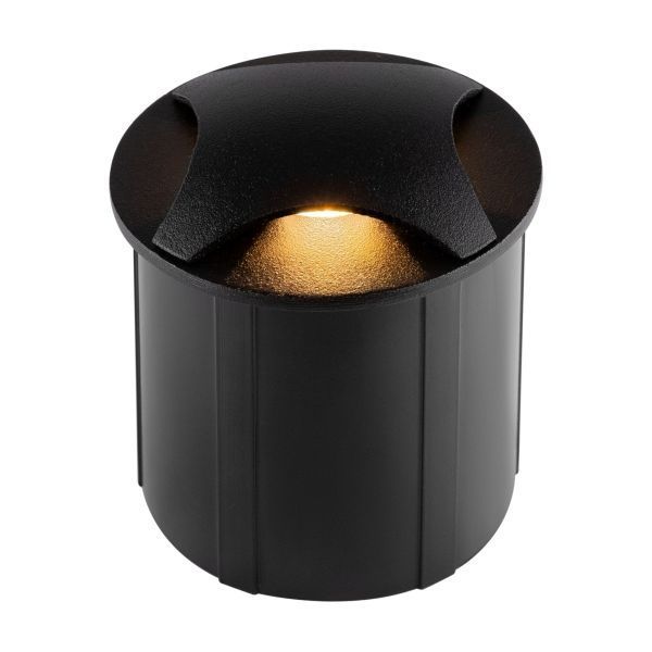 Oprawa wpuszczana LED Biscotti czarna IP65 3000K 60 lm