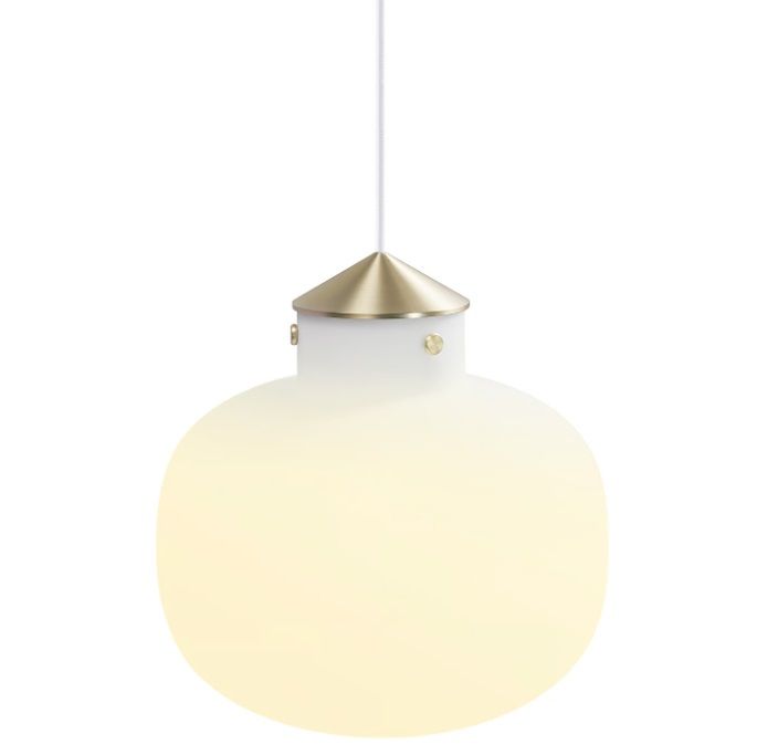 Owalna lampa wisząca Raito Nordlux DFTP z mlecznego szkła E27 15W IP20