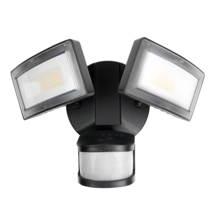 Reflektor LED Duo 36W z czujnikiem ruchu i zmierzchu IP54 – podwójne światło 3000 lm, barwa 4000K