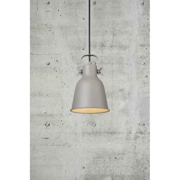 Szara metalowa lampa wisząca Adrian E27 25W Nordlux
