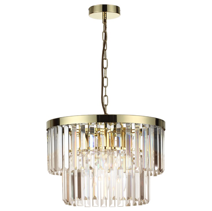 lumigo zyrandol vetro gold z krysztalowymi pretami e14 styl glamour 1