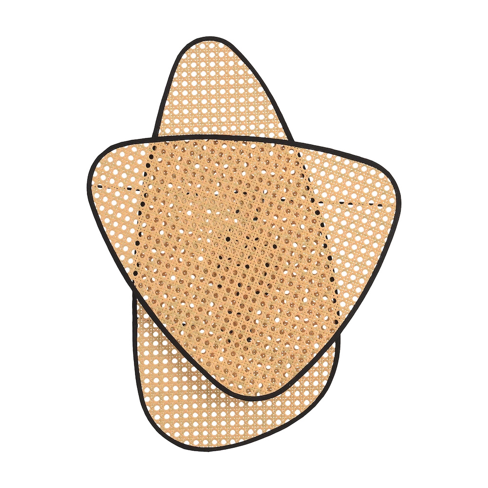 Kinkiet rattanowy Natura Duo w stylu boho z dwoma źródłami światła E27