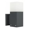 Nowoczesny kinkiet zewnętrzny Cube IP44 ciemnoszary aluminiowy E27