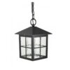 Czarna lampa wisząca ogrodowa Wenecja IP43 E27 – styl retro z aluminium