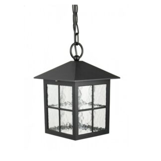 Czarna lampa wisząca ogrodowa Wenecja IP43 E27 – styl retro z aluminium