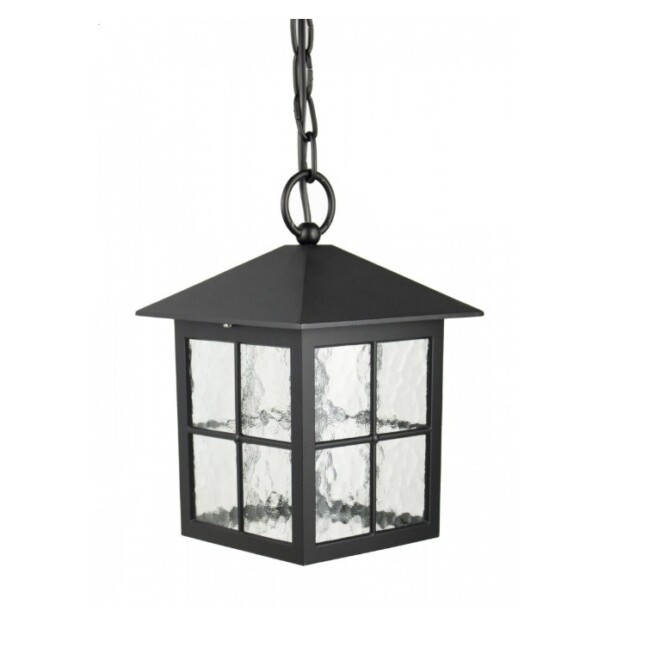 Czarna lampa wisząca ogrodowa Wenecja IP43 E27 – styl retro z aluminium