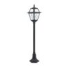Czarna latarnia ogrodowa aluminiowa Witraż 110 cm IP43 E27