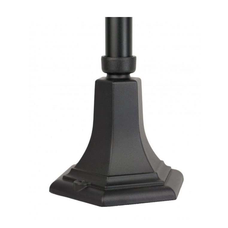 Czarna latarnia ogrodowa aluminiowa Witraż 110 cm IP43 E27