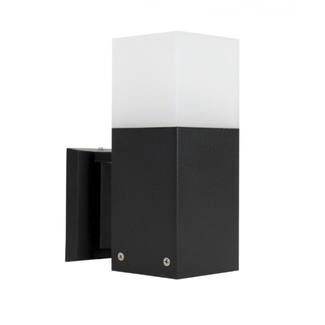 Nowoczesny czarny kinkiet elewacyjny Cube IP44 z aluminium