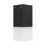 Czarny plafon sufitowy Cube IP44 z aluminium – kwadratowy, odporny na wilgoć