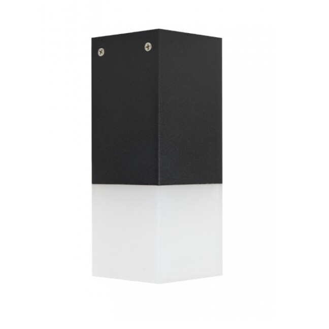 Czarny plafon sufitowy Cube IP44 z aluminium – kwadratowy, odporny na wilgoć