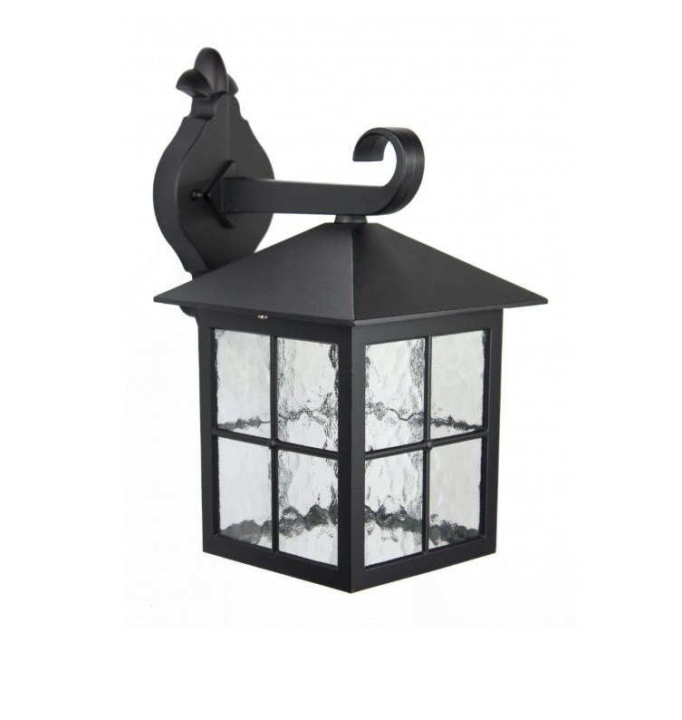 Kinkiet ogrodowy Wenecja IP43 czarny aluminiowy E27