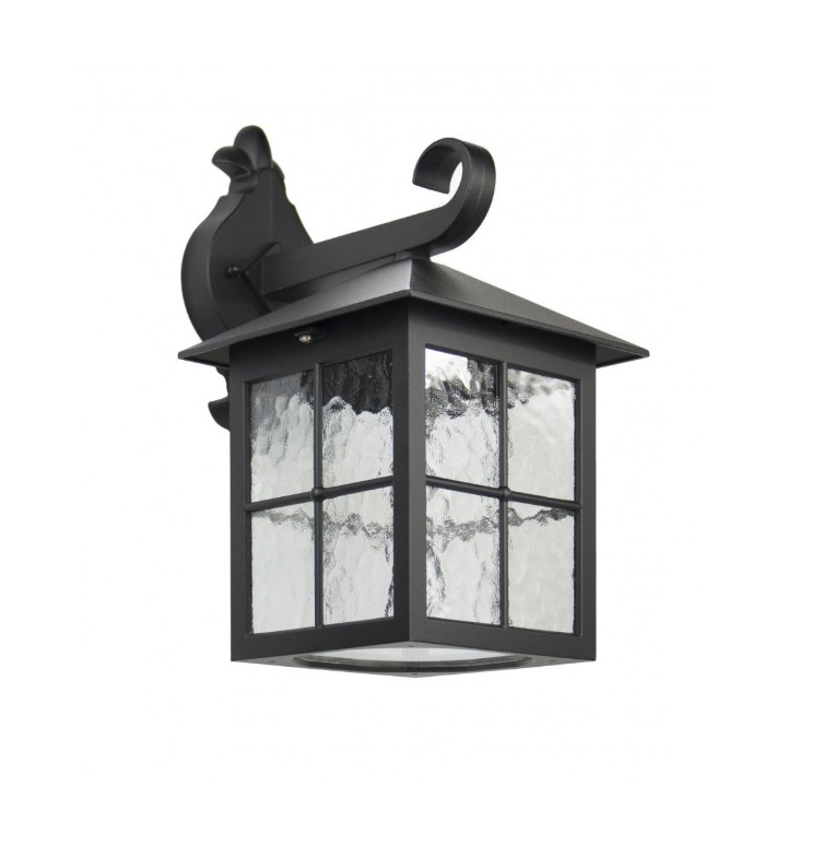 Kinkiet ogrodowy Wenecja IP43 czarny aluminiowy E27