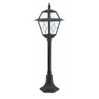 Lampa ogrodowa stojąca Witraż 80 cm czarna IP43 E27