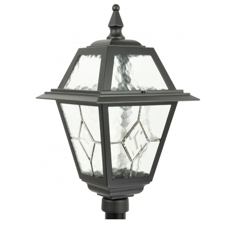 Lampa ogrodowa stojąca Witraż 80 cm czarna IP43 E27