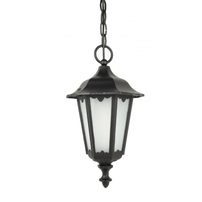 Lampa wisząca tarasowa Retro Midi czarna IP43 E27 aluminiowa