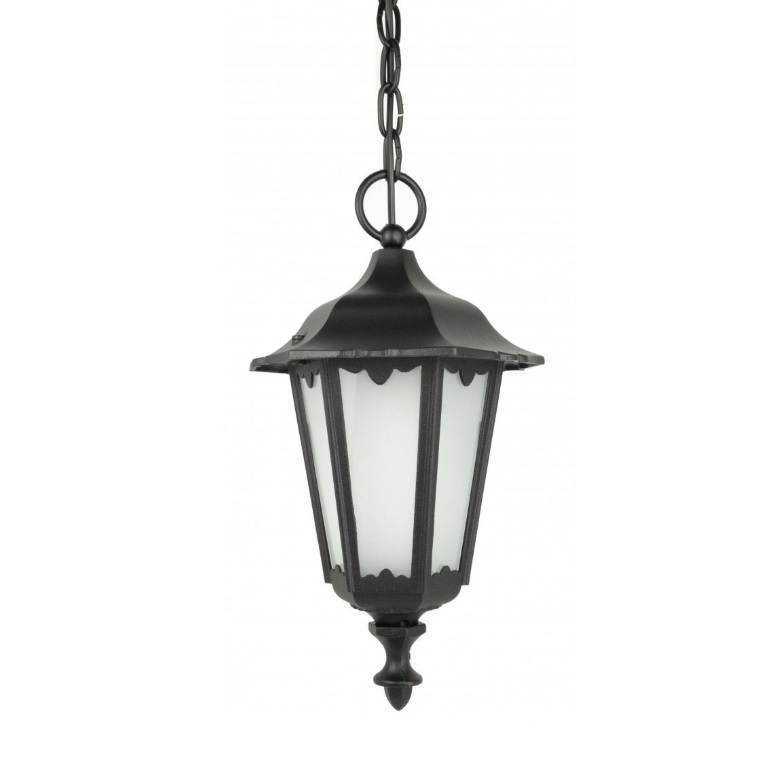 Lampa wisząca tarasowa Retro Midi czarna IP43 E27 aluminiowa