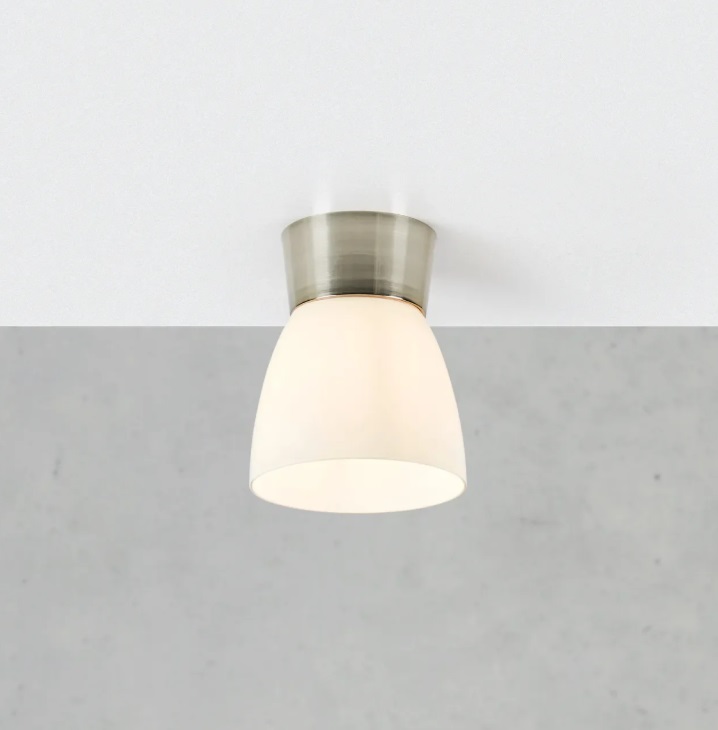 Plafon Nerja srebrny satynowy Ø17 cm E27 IP20