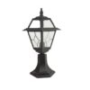 Słupek ogrodowy Witraż 45 cm czarny IP43 E27 aluminiowy
