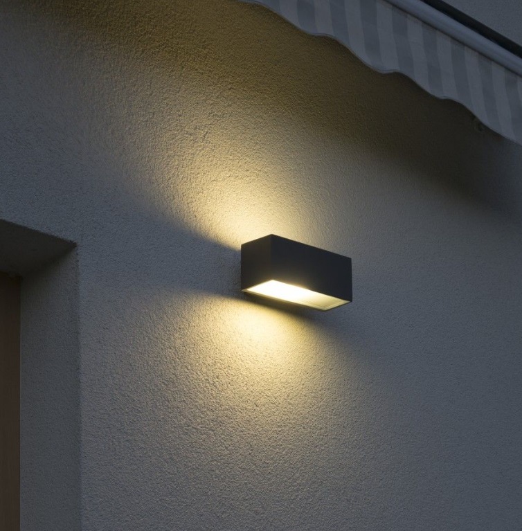 Kinkiet zewnętrzny Zen IP54 antracyt – światło góra‑dół