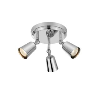 Lampa sufitowa Tiny srebrna z 3 regulowanymi reflektorami