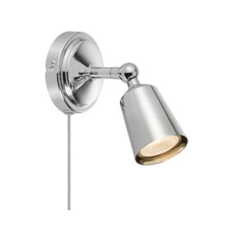 Srebrny kinkiet Tiny z regulowanym kloszem