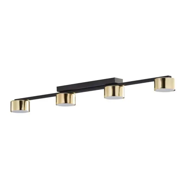 Lampa sufitowa Dallas 4‑punktowa złoto‑czarna GX53 IP20