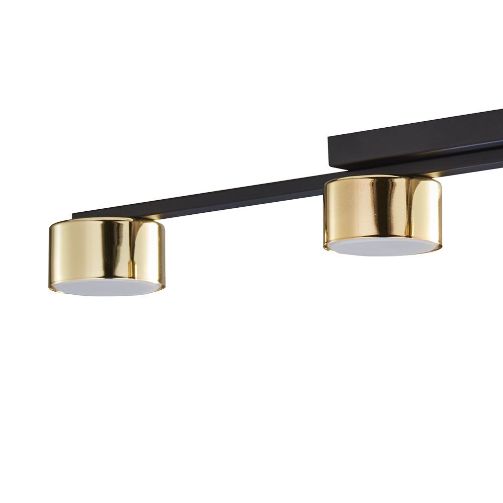 Lampa sufitowa Dallas 4‑punktowa złoto‑czarna GX53 IP20